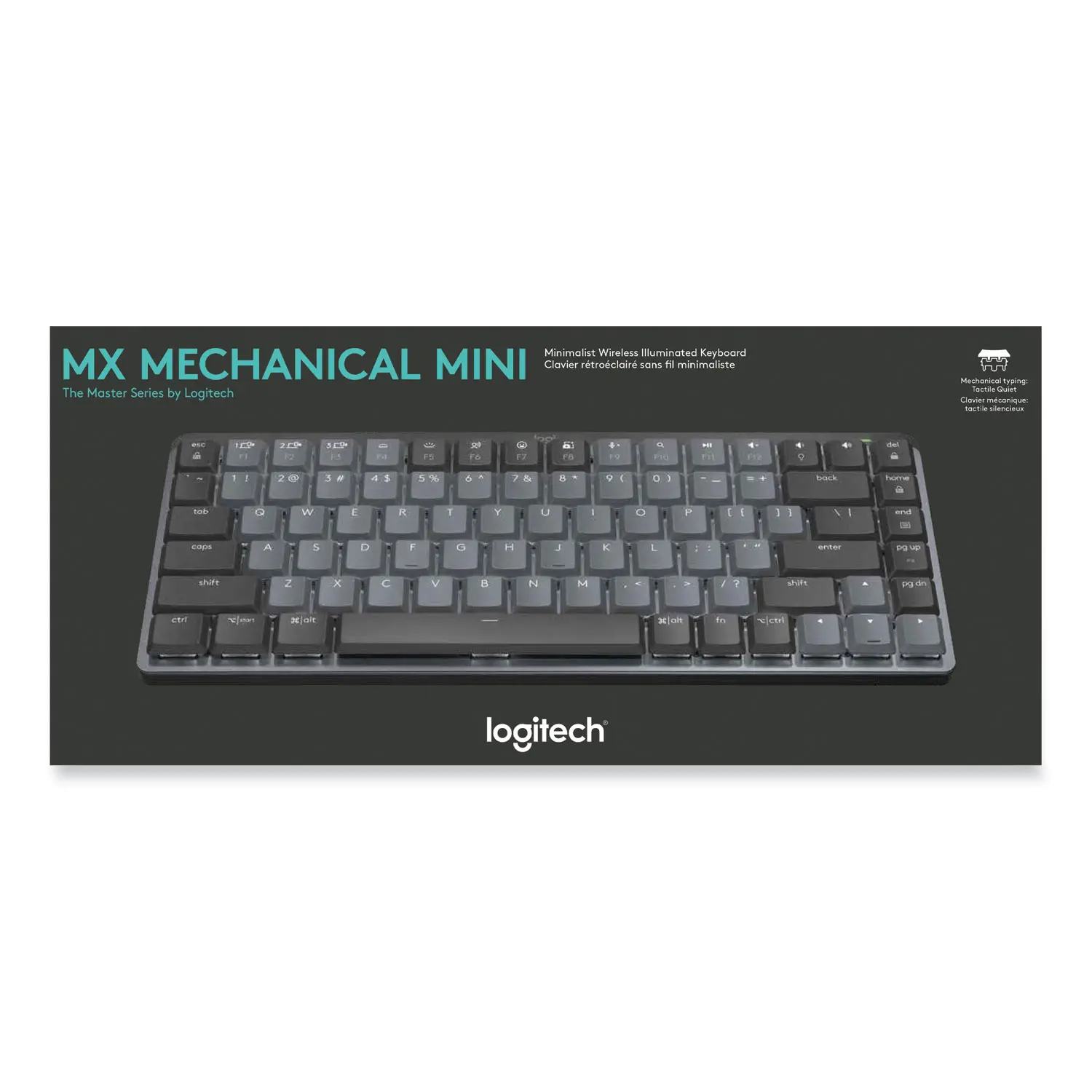 Logitech MX Mechanical Tactile Quiet Minimalist Wireless Keyboard 920-010550