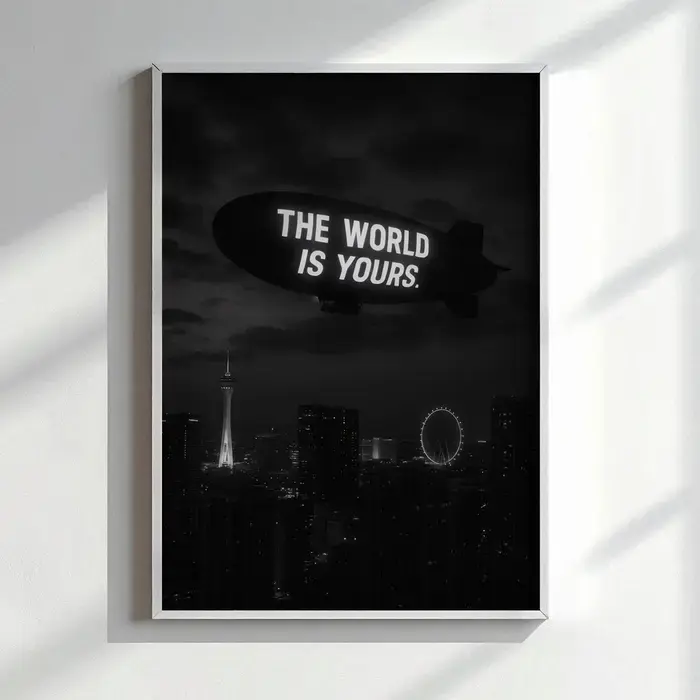 The world is yours - Motivational Poster, Inspirational Wall Art, Home Gym Decor,Motivation Wall Art,Office Art,Success Quote