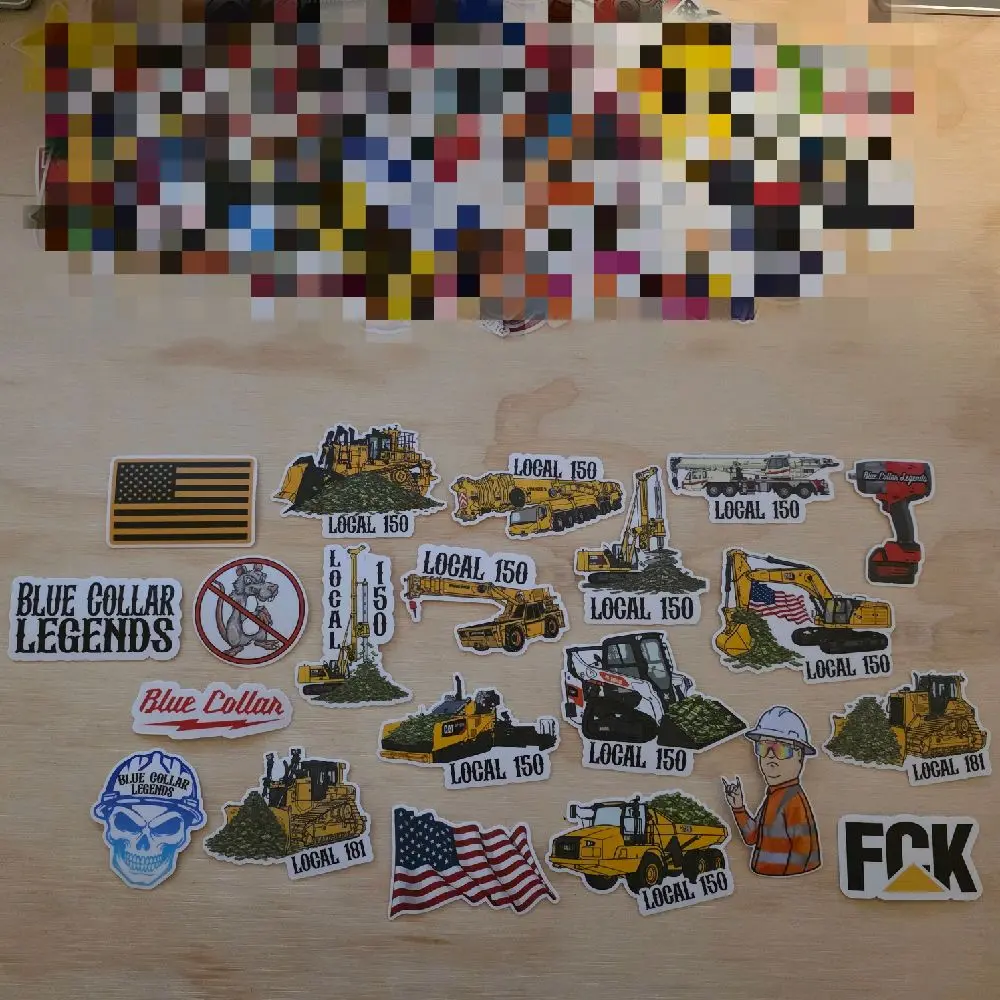 20pcs Union Operator Sticker Pack, Customize it to your Local Hall,  High-Quality Laminated Trades Stickers, USA Made, Durable Vinyl, Versatile Application, Proud Blue Collar, Union stickers, Union hard hat stickers