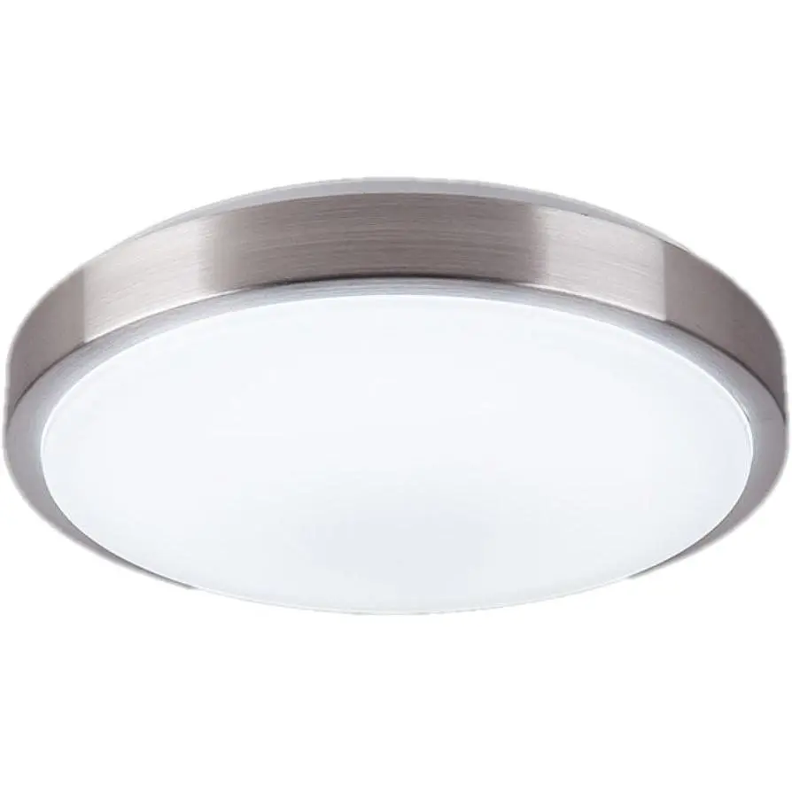 8-Inch Round LED Flush Mount Recessed Ceiling Light, 5000K Natural White, 12W 880LM (80W Incandescent Equivalent), AC85V-265V, 0.45kg, Acrylic Shell, Strong Light Transmission, Soft Glow, Indoor Use, for Kitchen, School, Hospital