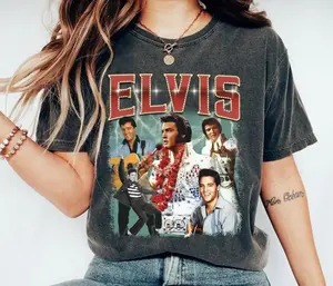 Elvis 90s Vintage Shirt, King Of Rock T-Shirt, Elvis Presley Tee, Music Rock And Roll Gift For Fan Lover, Year-Round Style, Easy