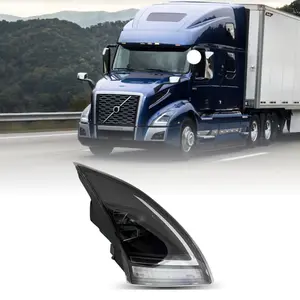 Torque Passenger Right Side LED Headlight Replacement for 2018-2024 Volvo VNL/VNR [Included All Bulbs] with Clear Lens, LED Control Module, DOT SAE Approved Headlamp RH (TRH219904BR)