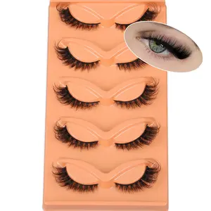 Fluffy False Eyelashes, 5 Pairs/10 Pairs Natural Soft Fake Eyelashes for Daily, Stage, Party Makeup, Eye Makeup Tool, Cosmetic, False Eyelashes Extensions