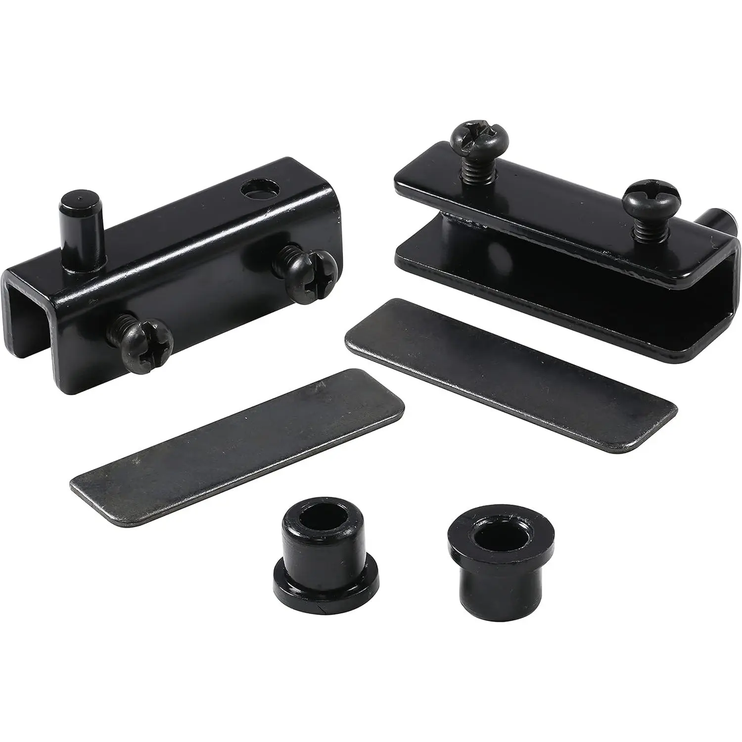 Black Zinc-Plated Hardware Free-Swinging Glass Door Pivot Hinges, Door Hinges