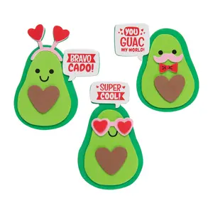 Valentine Avocado Magnet Foam Craft Kit - Makes 12
