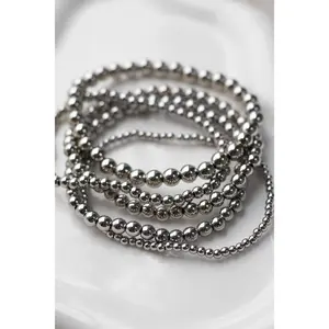 Silver Beaded Bracelet