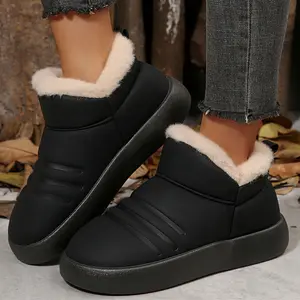 Women's Warm Plush - Lined Ankle Snow Boots Cozy Winter Footwear Indoor Outdoor Shoes