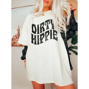 【100% cotton】 Dirty Hippie Graphic Tee | Vintage Inspired Peace T-Shirt | Retro Hippie Style Top | Unisex Soft Cotton Casual Shirt | Trendy Boho Aesthetic | 70s Soul Gift Idea | Groovy Nature Lover Apparel | Classic Short Sleeve Print