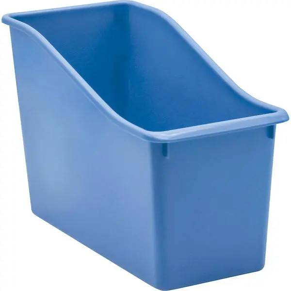 Slate Blue Plastic Book Bin