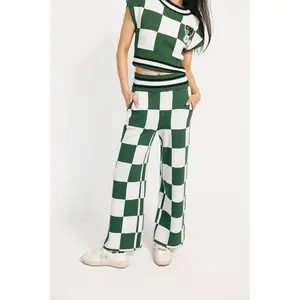 Kennedy Pant - Green/White Checkered