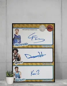 Topps Flagg, Harper, Knueppel Triple Rookie Auto 12x17 Poster