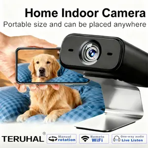 Wireless Indoor Security Camera, Real-Time Recording, Motion Detection, 480p Resolution, Phone APP Control, Pet-Friendly Design, Wifi Surveillance Camera