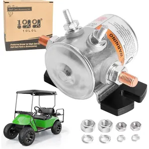 10L0L #70 Series Solenoid Relay for EZGO 36 Volt Golf Cart, 4 Terminal SPNO Continuous Duty, OEM# 11761-G1 27855-G01 27855-G02 31680-G1 27805-G02 3016