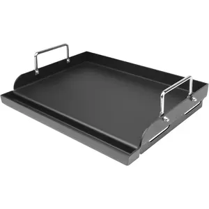 17" x 13" Griddle for Gas Grill - Nonstick Coating, for Compact Grills, Flat Top Insert with and Removable Handles for Gas Stove/Charcoal/Flat Griddle
