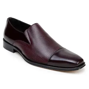 Belvedere Andreo Burgundy Slip-On Shoe – Italian Deerskin & Nappa Leather