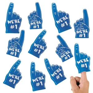 Bulk 300 Pc. Mini Team Spirit #1 Blue Foam Fingers