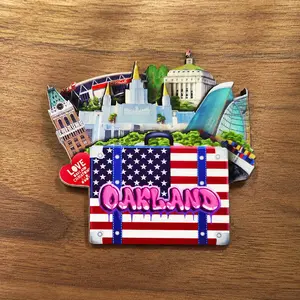 Oakland California USA Fridge Magnet Souvenir Gift; California Clock Tower City Landmark Building; Perfect for Home Decor – Kitchen, Office, Cabinet; Personalized Fridge Magnet Decor Collection