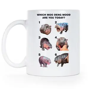 Moo Deng Mug, Meme Gift, Funny Mug, Gift For Friend