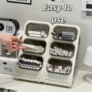Large Capacity Pen Holder Organizer Box, Marker Pen Holder, Student Desk Storage Rack, Office Desktop Pen Stand, Slanted Design, Multi-Purpose, Desk Accessories