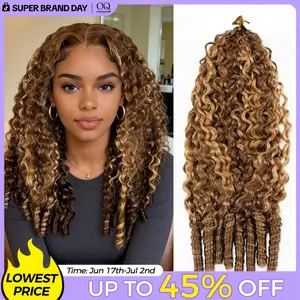 OQ HAIR Highlight 4/27 Burmese Curly Crochet Human Hair With Miracle Knots Boho Braids Time-Saving Wear #DealsForYouDays