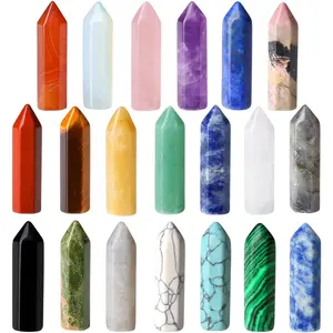 20 PCS Healing Crystals Stones Sets Wands Bulk Natural Pocket Amethyst Crystal Rose Quartz Assorted Pointed Reiki Gemstones Polished Energy Meditation Chakra Valentine's Day Gifts for Women