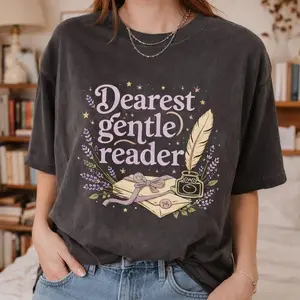 Comfort Colors® Dearest Gentle Reader Shirt, Whistledown Society Papers Tee, Bridgerton Fan Gift, Regency Era Wisteria Shirt