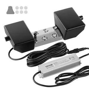 VEVOR Ultrasonic Mist Maker 6 Head, 4500mL/H Ultrasonic Fogger, Mist Maker with 165W IP67 Waterproof Power Supply, Buoy, Replacement Discs, for Pond, Garden, Rockery, Greenhouse, Halloween Decoration