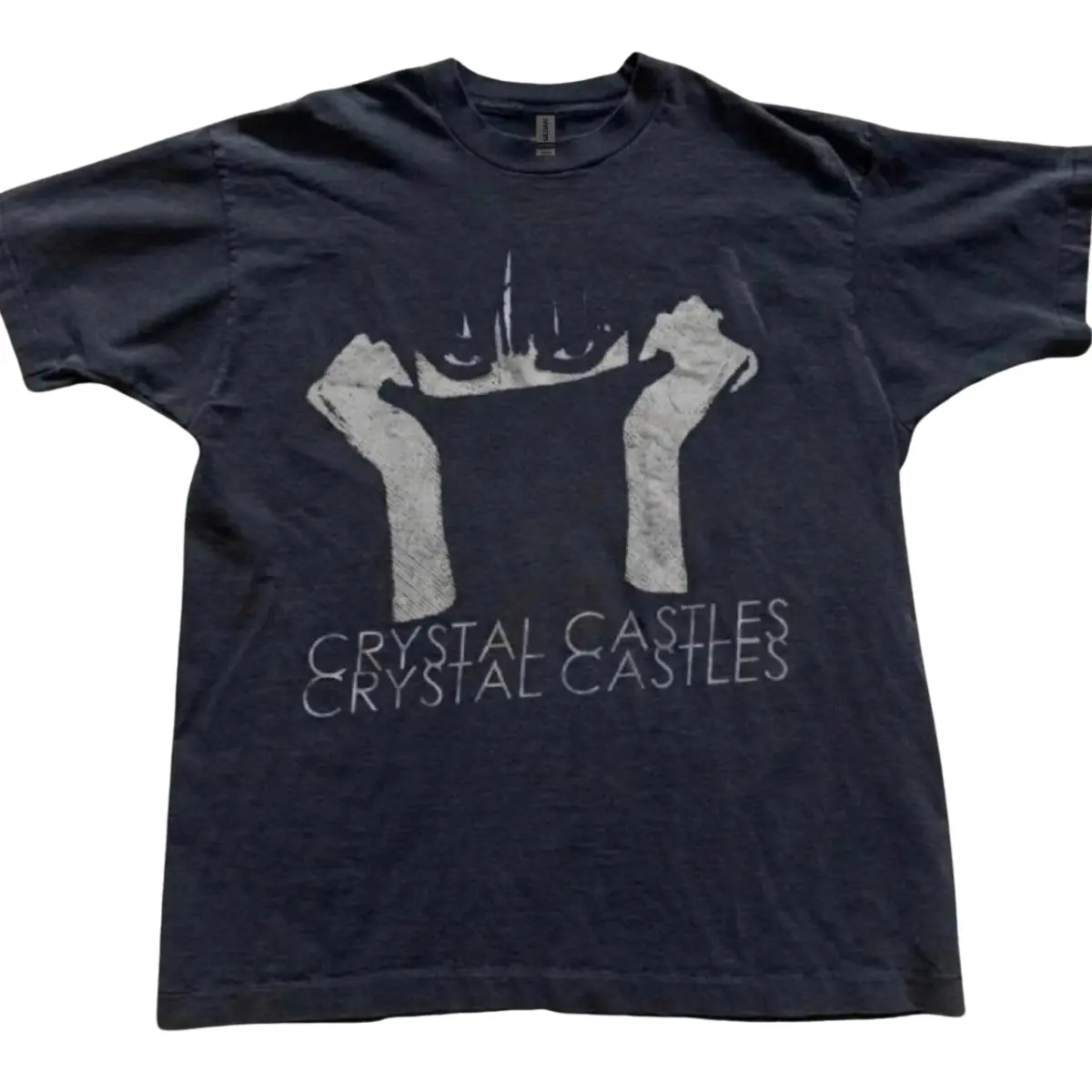 Gildan Men's and Women's T-shirt, Vintage Crystal Castles Graphic Tee, Indie Sleaze Band Shirt, Alternative Music Merch, Unisex Casual Top, Y2K Grunge Streetwear, Concert Outfit, Gift for Crystal Castles Fans, Premium Cotton Top