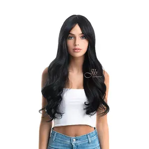 JBEXTENSION KIKO 26 Inches Long Curly Black Wig With Bangs KIKO