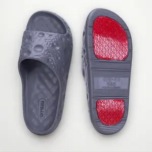 QIMEIJIA  Moon Surface Texture Non Slip Slippers Waterproof Thick Sole EVA Slides with Drain Holes  Unique Lunar Pattern Shower Slippers  Bathroom Pool  Lightweight Indoor Outdoor House Sandals