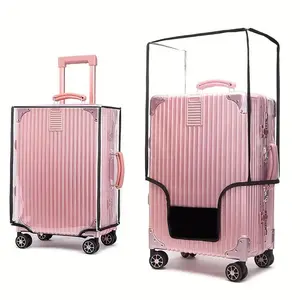 Transparent Luggage Protective Cover, 1 Count Dustproof Bag for Traveling Case, Waterproof Bag for Traveling Case, Halloween Decor, Valentine's Day Gift