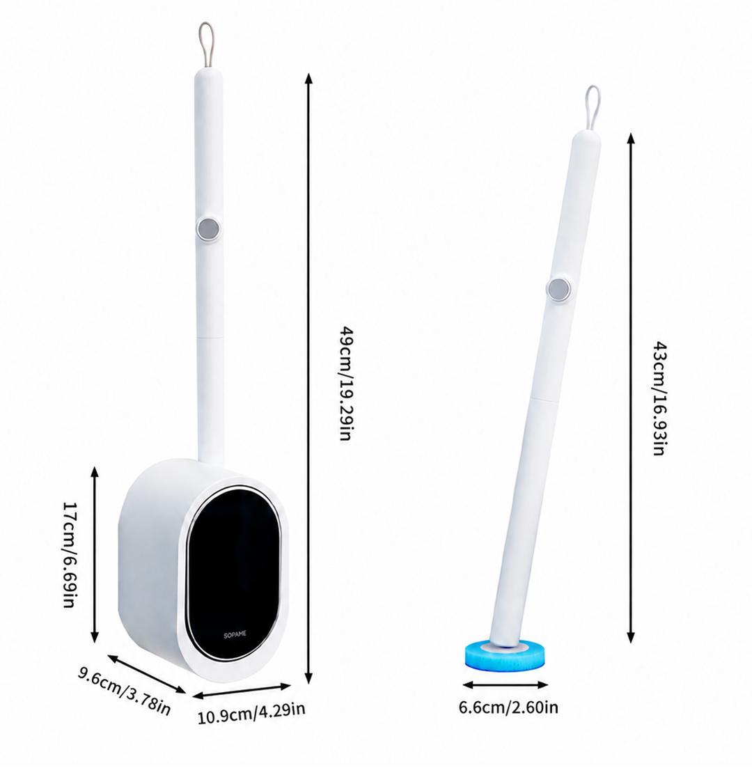 SOPAMI Disposable Toilet Scrubber Brush Kit - 1 Handle + 32 Refill Heads (16 Option Available), No-Touch Rotating Scrubber, Self-Clean Pad, Holder, Toilet Cleaning System for Under-Rim & Corners, Ideal for Busy Home Bathrooms,sohochic SOPAMI Disposable Toilet Scrubber Brush Kit - 1 Handle + 32 Refill Heads (16 Option Available), No-Touch Rotating Scrubber, Self-Clean Pad, Holder, Toilet Cleaning System for Under-Rim & Corners, Ideal for Busy Home Bathrooms,sohochic