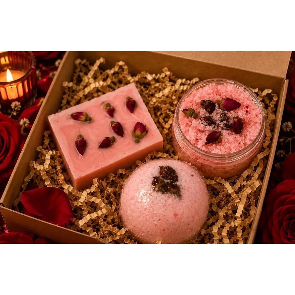 Love Ritual Spell Bundle | Rose, Black Cherry & Vanilla | Luxury Bath Ritual Set | Clarté Bain