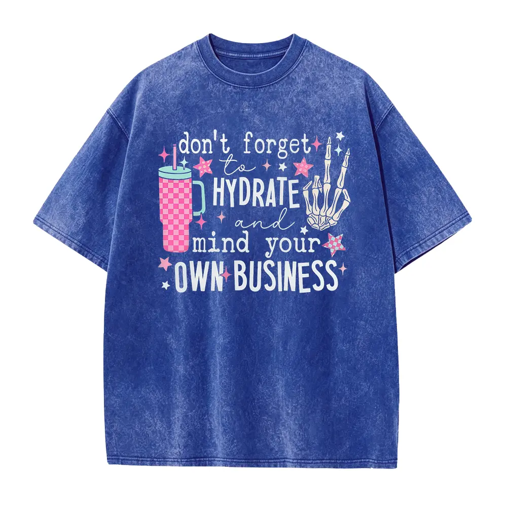 Washed T-shirt-Blue
