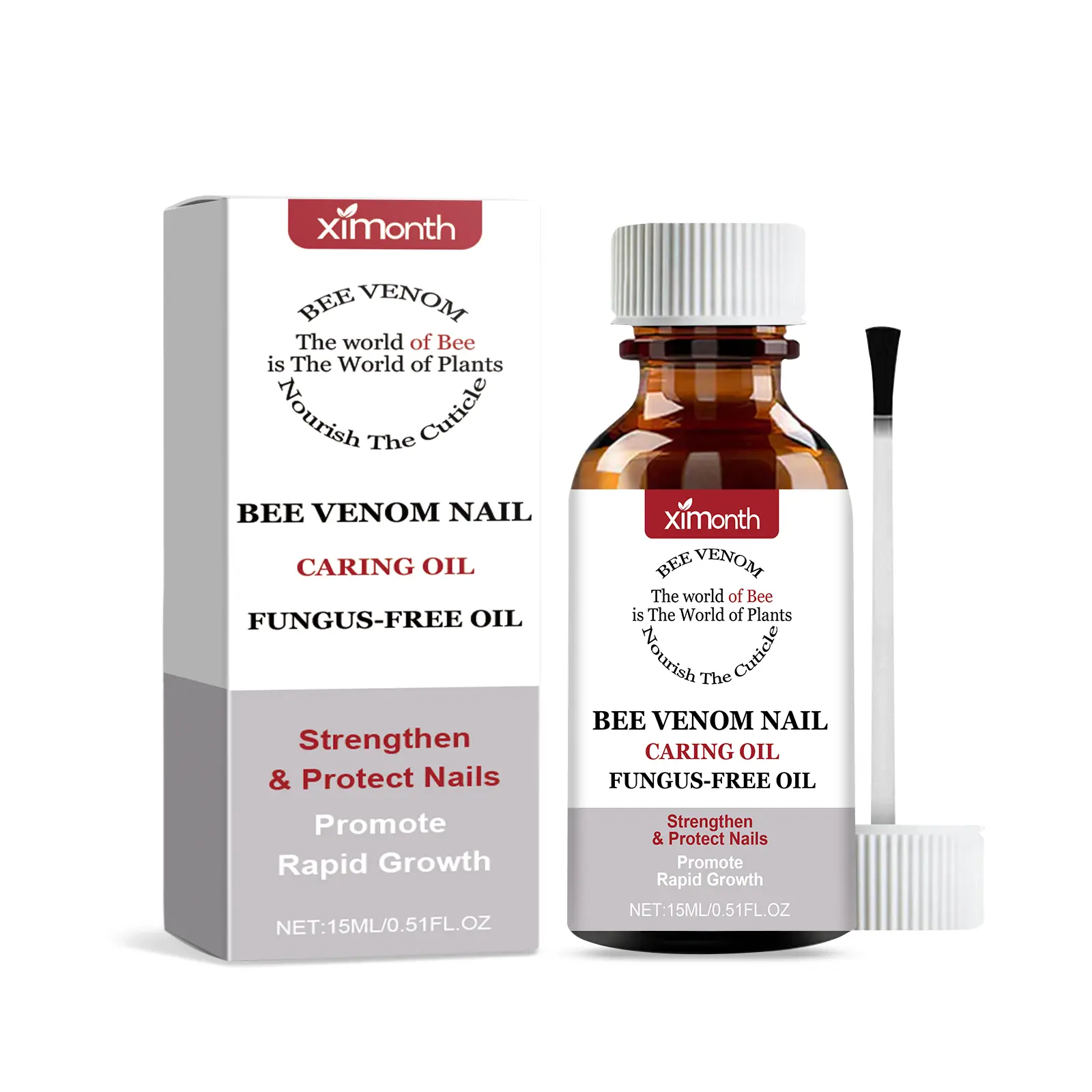 Nails Nail Hardener 12ml with Hyaluronic Acid Calcium Keratin & Bee Venom for Stronger Nails Uñas de Acero Treatment Manicure