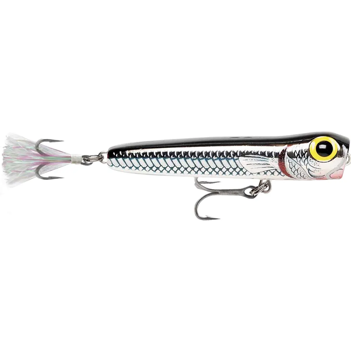 Storm Rattlin' Chug Bug 08 Saltwater Lure, Topwater Popper with Weighted Tail for Long Casts and Teaser Hook, 3 1/4 in, 3/8 oz, Topwater Fishing Lure, Artificial Fishing Lures, Saltwater Lures