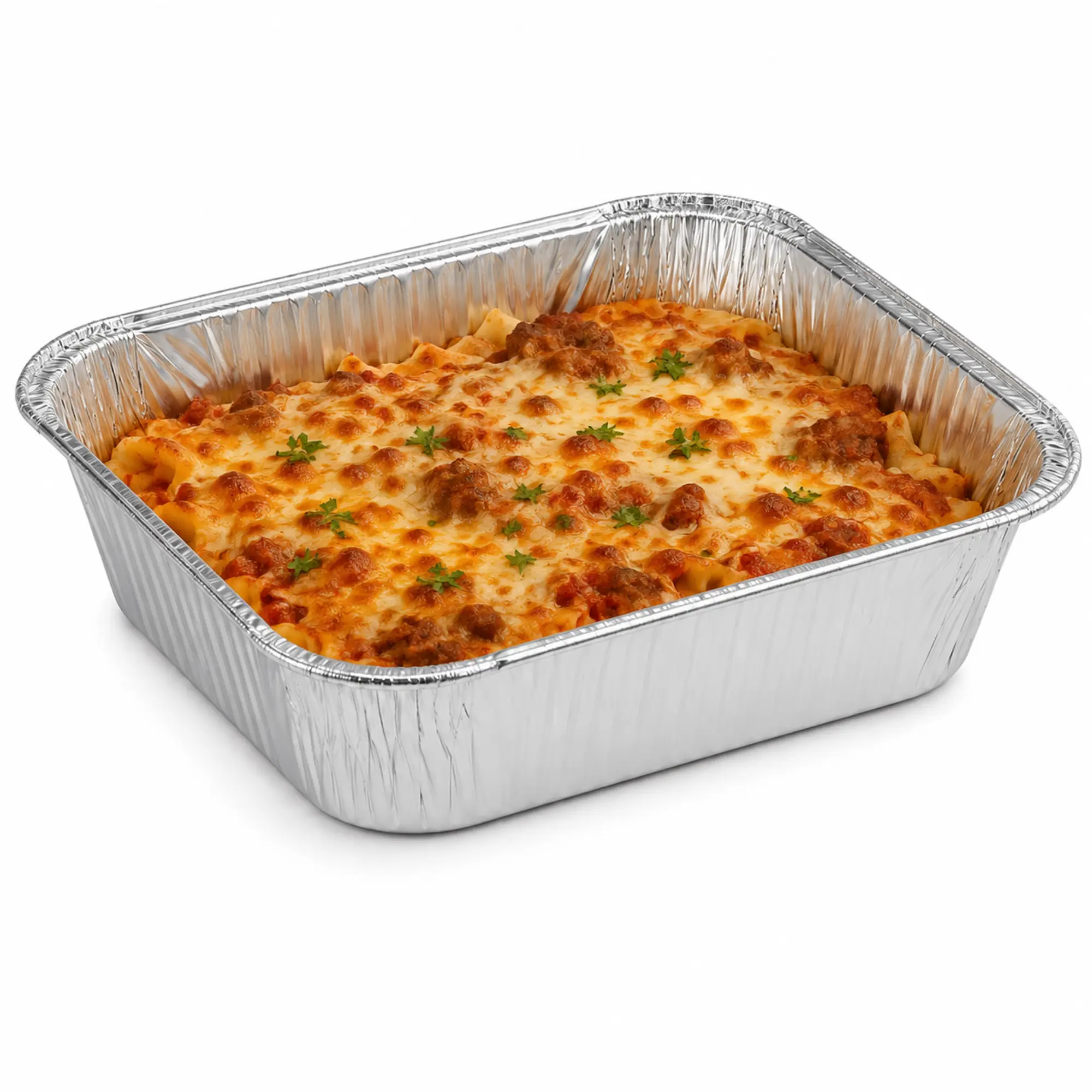 VeZee 8" Square Deep Aluminum Cake Baking Pan | Disposable Foil Baking Tray | Heavy Duty, BPA Free, Non-Stick, Gas Oven Safe, Recyclable | Ideal for Cakes, Brownies, Lasagna & Meal Prep