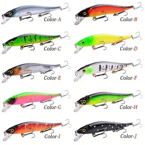 10pcs Bionic Minnow Fishing Lures Set - Ideal for Freshwater and Saltwater Fishing - Bass Fishing Tackle - 12cm/4. 72in, 14g/0. 49oz - Realistic Design for Increased Catch Rates