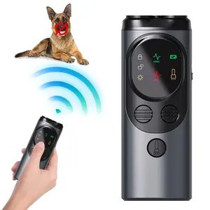 Professional Outdoor Dog Ultrasonic Bark Control Device, Long Range Technology, No Pain Dog Training Alternative with LED Light