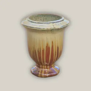 8825N44 - Cream Copper Elegant Ceramic Urn Planter