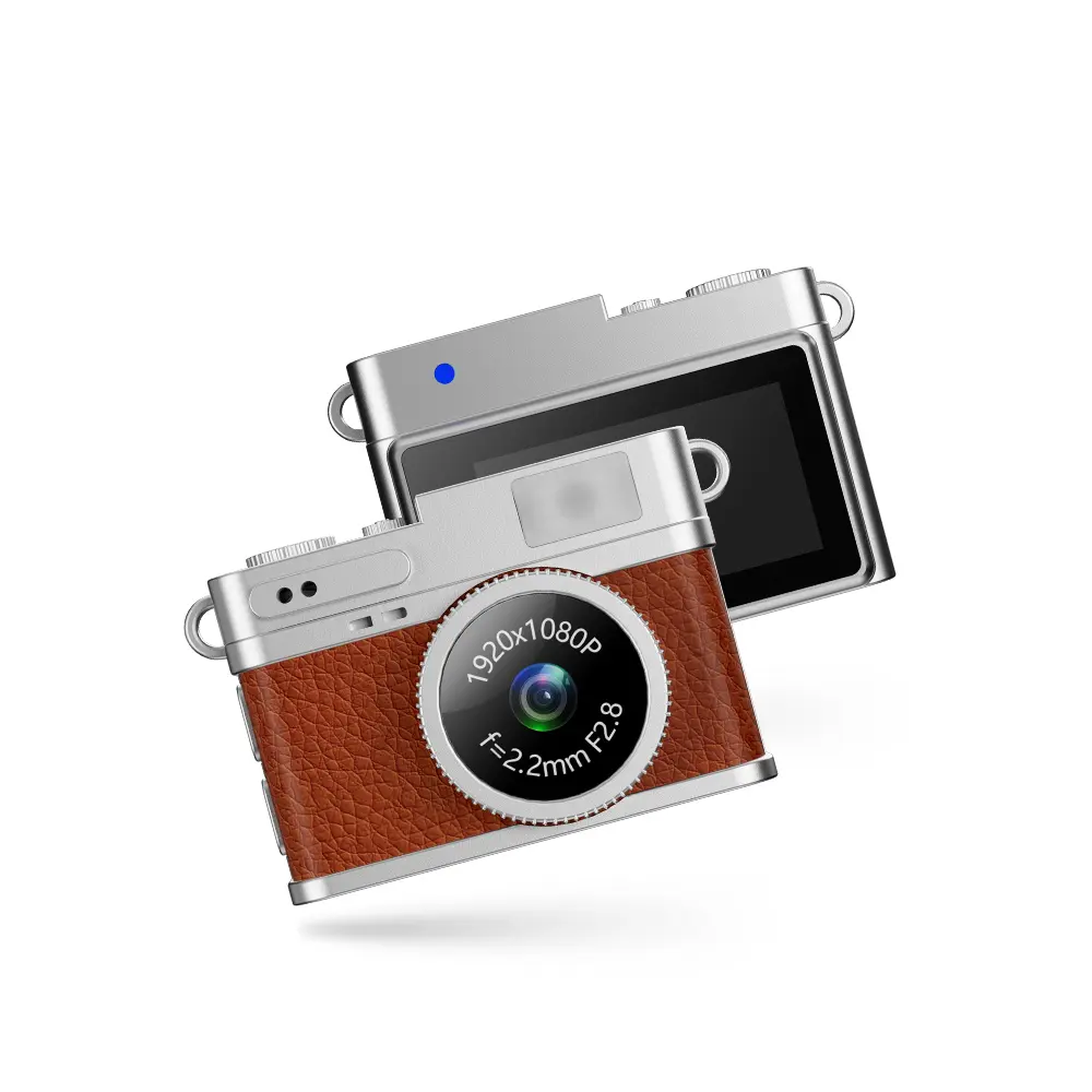 Cwepady Point & Shoot Camera Keychain - VHS Vintage Image Capture, Built-In Screen, Audio Recording, Nostalgic Vlogging Tool, Decorative Gift for Memorable Moments