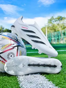 High-Quality Men's Football Shoes, Soccer Cleats, Football Boots, Football Field Boots with Long Nails, Suitable for Lawn Training and Matches, Sporty Style, All Seasons, Medium Width