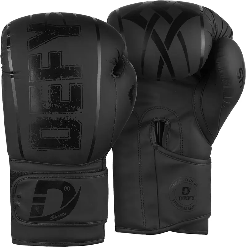 DEFY Boxing Gloves for Men & Women - Premium Quality Synthetic Leather Boxing Gloves for Training - Perfect for Punching Heavy Bags, Sparring, & Fighting Gloves - Available in Different Colors & Sizes muay thai