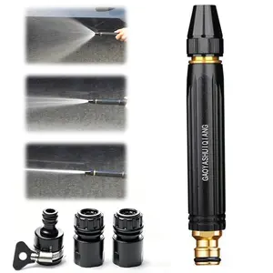 Adjustable Metal Nozzle Garden Hose Sprinkler,Heavy Duty Adjustable Twist Hose Nozzle Jet Sweeper Nozzle,  Powerful High-Pressure Home Car Wash & Garden Sprayer