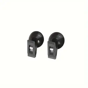 2-Pack Car Suction Cup Clamps, Strong Adhesive Window & Windshield Mounts, Durable Plastic Removable Holders, for Sunshade, Tickets