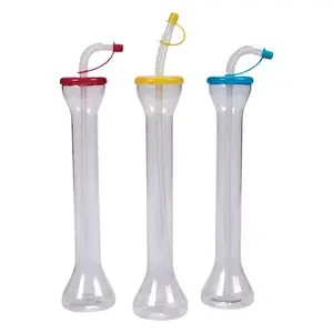 12 oz. Tube Reusable Plastic Yard Glasses - 6 Ct.