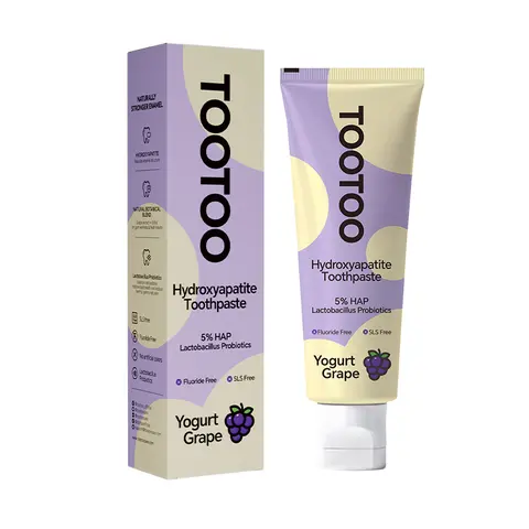 tootoo Kids Cavity Repair Toothpaste 5% Hydroxyapatite &Probiotics Grape Yogurt Flavor 24H Oral Protection Fluoride-Free for Young Teeth TikTokShopHolidayHaul