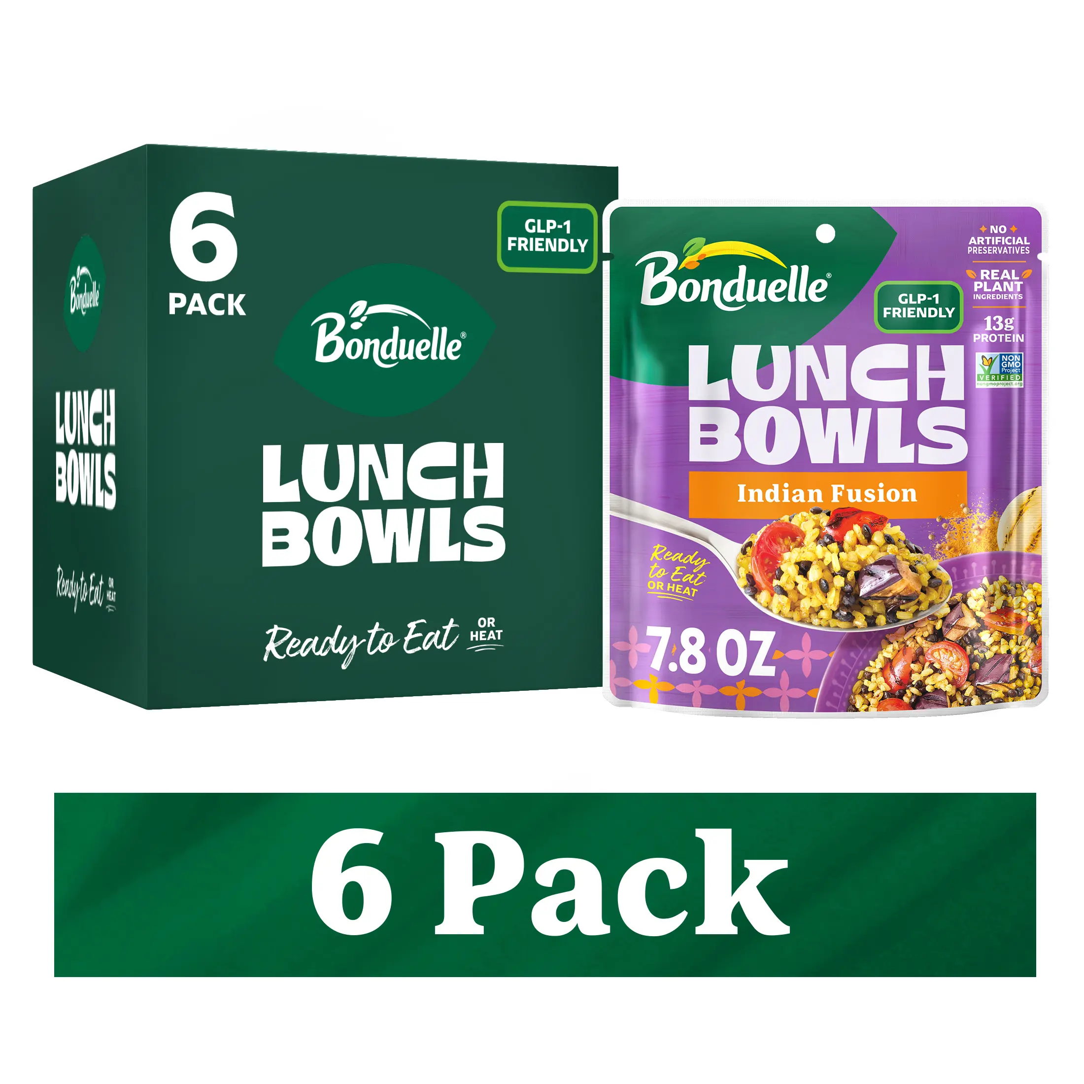 6-Pack Bonduelle Lunch Bowls - Indian Fusion