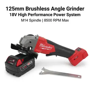 Milwaukee M18 125mm Brushless Angle Grinder