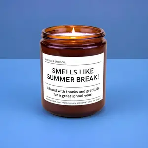 Gift for Teacher Day from Student Teacher Appreciation Gift Candle Best Educator Thank Your Present Smells Like Summer Break